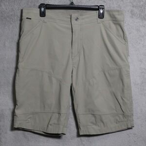 Kuhl Renegade Shorts Mens 38 Beige Cargo Stretch Outdoor Hiking Travel Chino